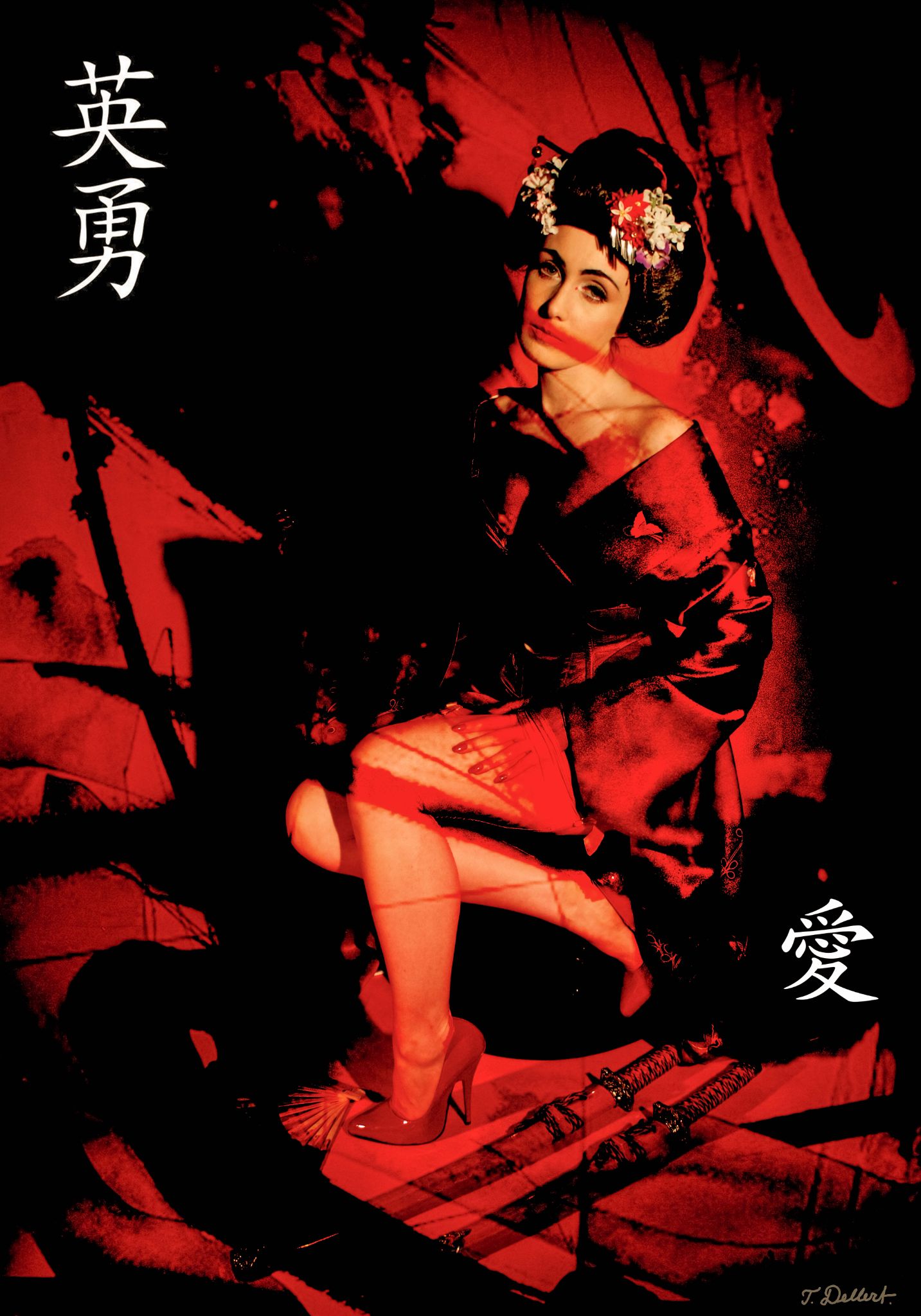 Small. Love Geisha in Red  70 x 100 